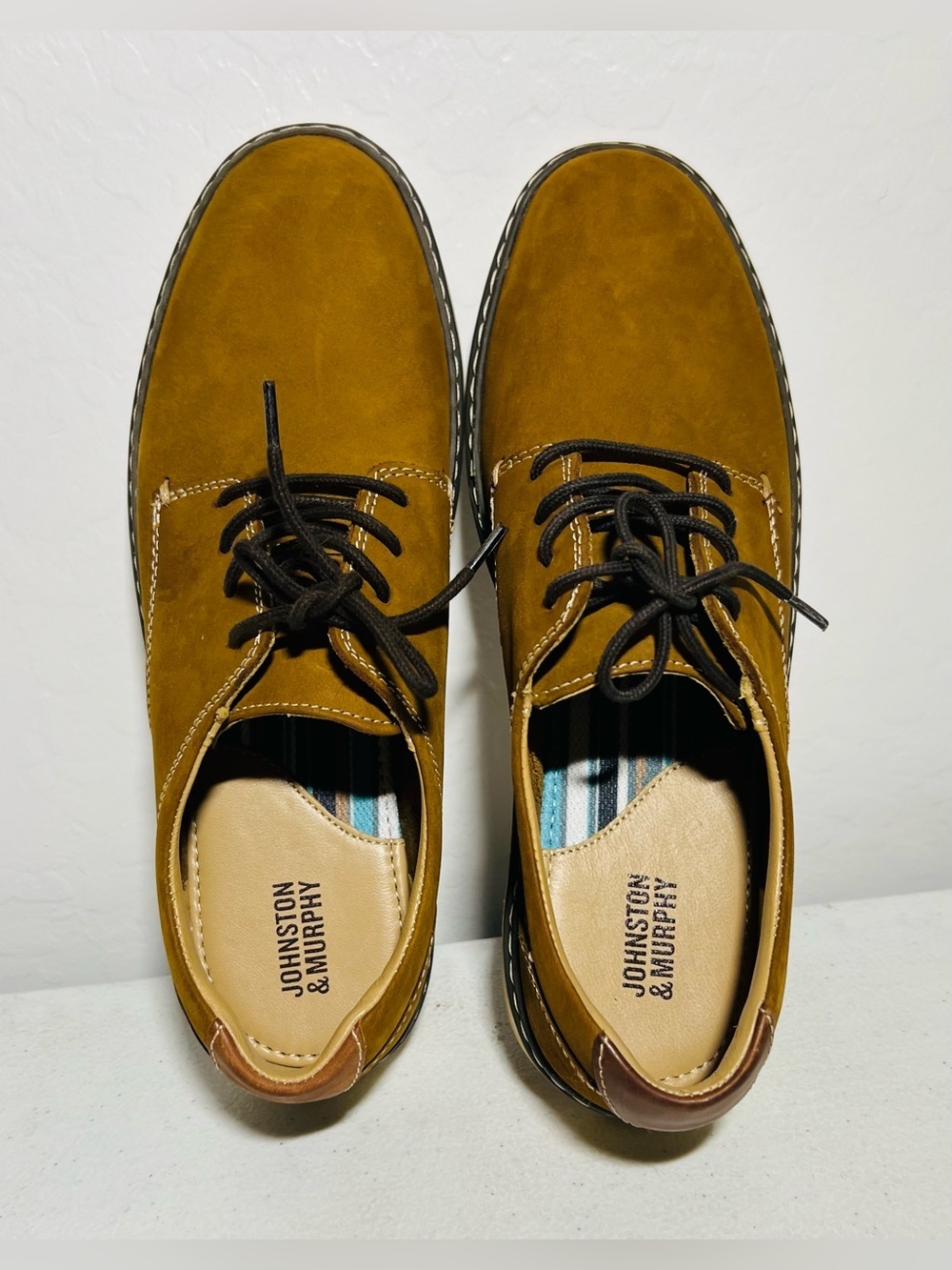 Johnston & Murphy Boys Size 6M Genuine Leather Brown Lace-Up Casual Shoes - Picture 4 of 5